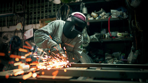 Man working at construction site