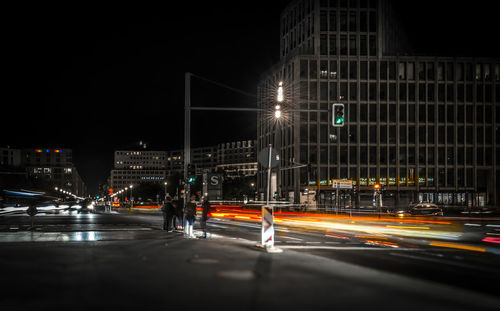 Illuminated city at night