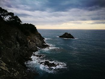 Scenic view of sea against sky