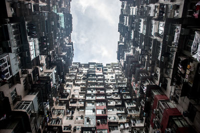 Exterior of buildings in city against sky