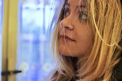 Close-up portrait of a young woman