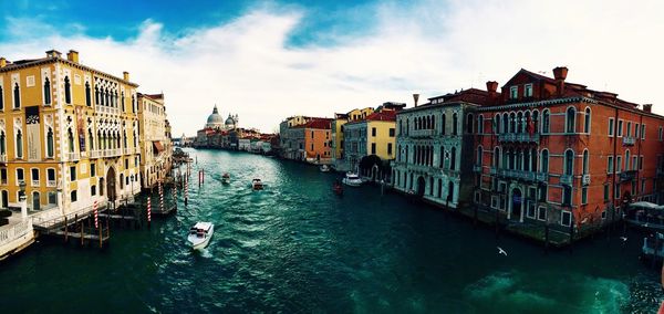 View of canal along buildings