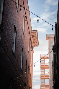 Low angle view of buildings against sky