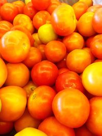 Full frame shot of oranges in market