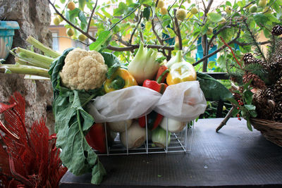 Close-up of fruits on table