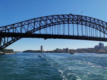 View of bridge over river