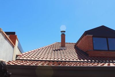 Low angle view of building against clear sky