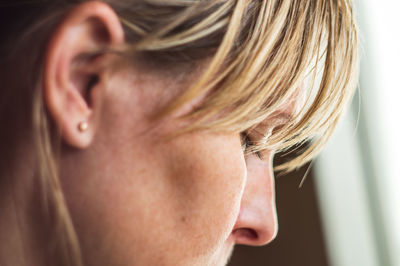 Close-up portrait of a young woman