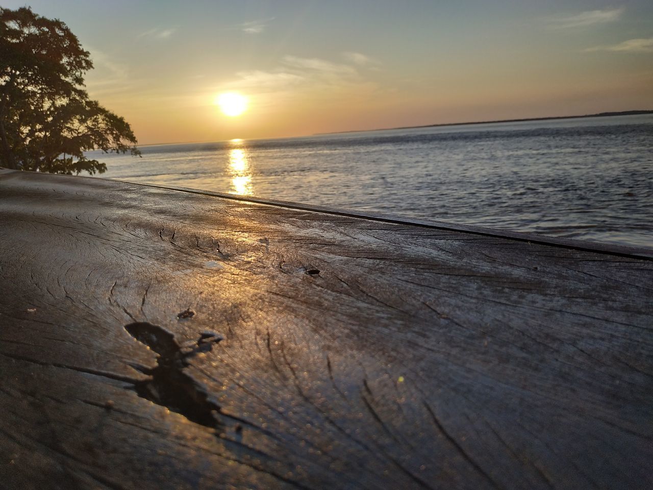 SCENIC VIEW OF BEACH DURING SUNSET