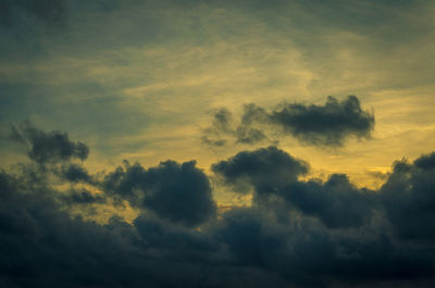 Low angle view of dramatic sky