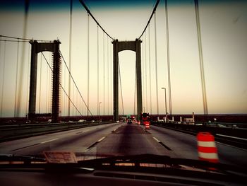 View of suspension bridge