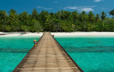 Jetty above the ocean