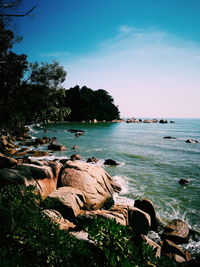 Scenic view of sea against sky