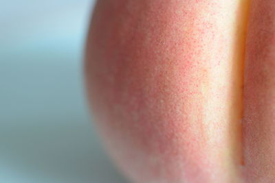 Close-up of apple against the sky