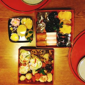 Close-up of food on table