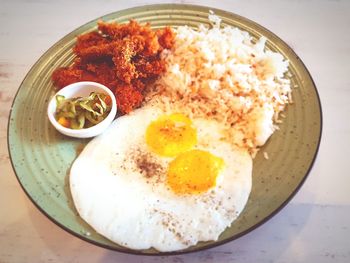 Close-up of served food