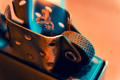 Close-up of machine part