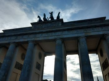 Low angle view of historical building