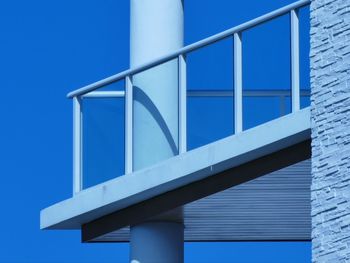 Low angle view of built structure against blue sky