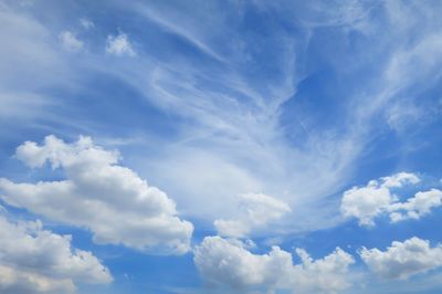 Low angle view of clouds in sky