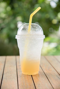 Close-up of drink on table