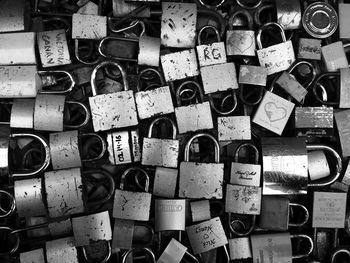 Full frame shot of pipes