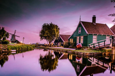 Windmill village in the netherlands zaanse schans 