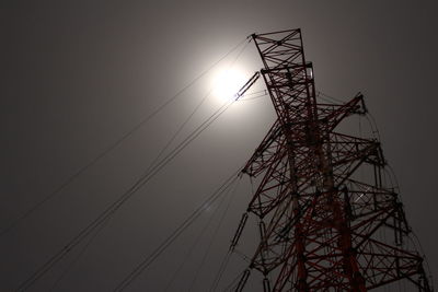 Low angle view of power lines