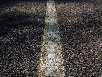 High angle view of zebra crossing on road