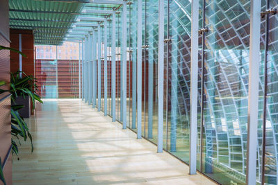 Empty corridor of building