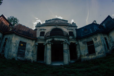 Low angle view of historical building against sky