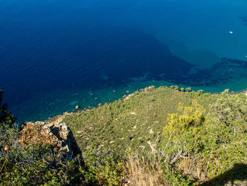 High angle view of sea shore