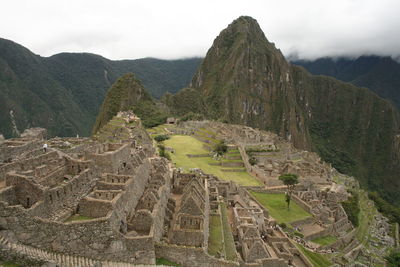 Scenic view of mountain range against sky