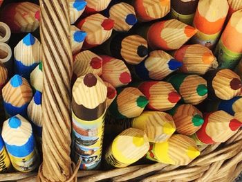 Full frame shot of colorful balloons arranged