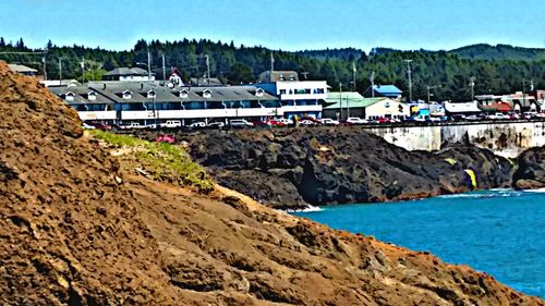 Scenic view of landscape against clear sky