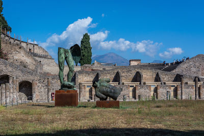 Historical building against cloudy sky