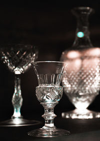 Close-up of wine glass on table