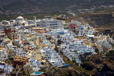 High angle shot of townscape