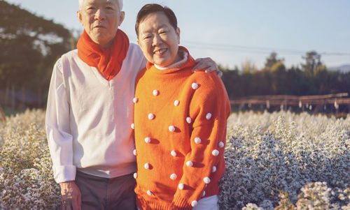Young man standing on field