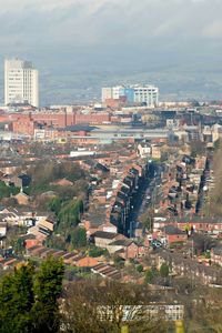 Aerial view of city