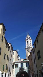 View of church against blue sky