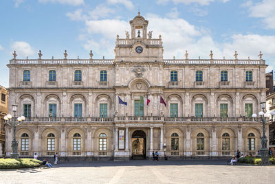  università square in catania with historic buildings with beautiful facades