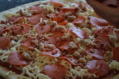 Close-up of pizza