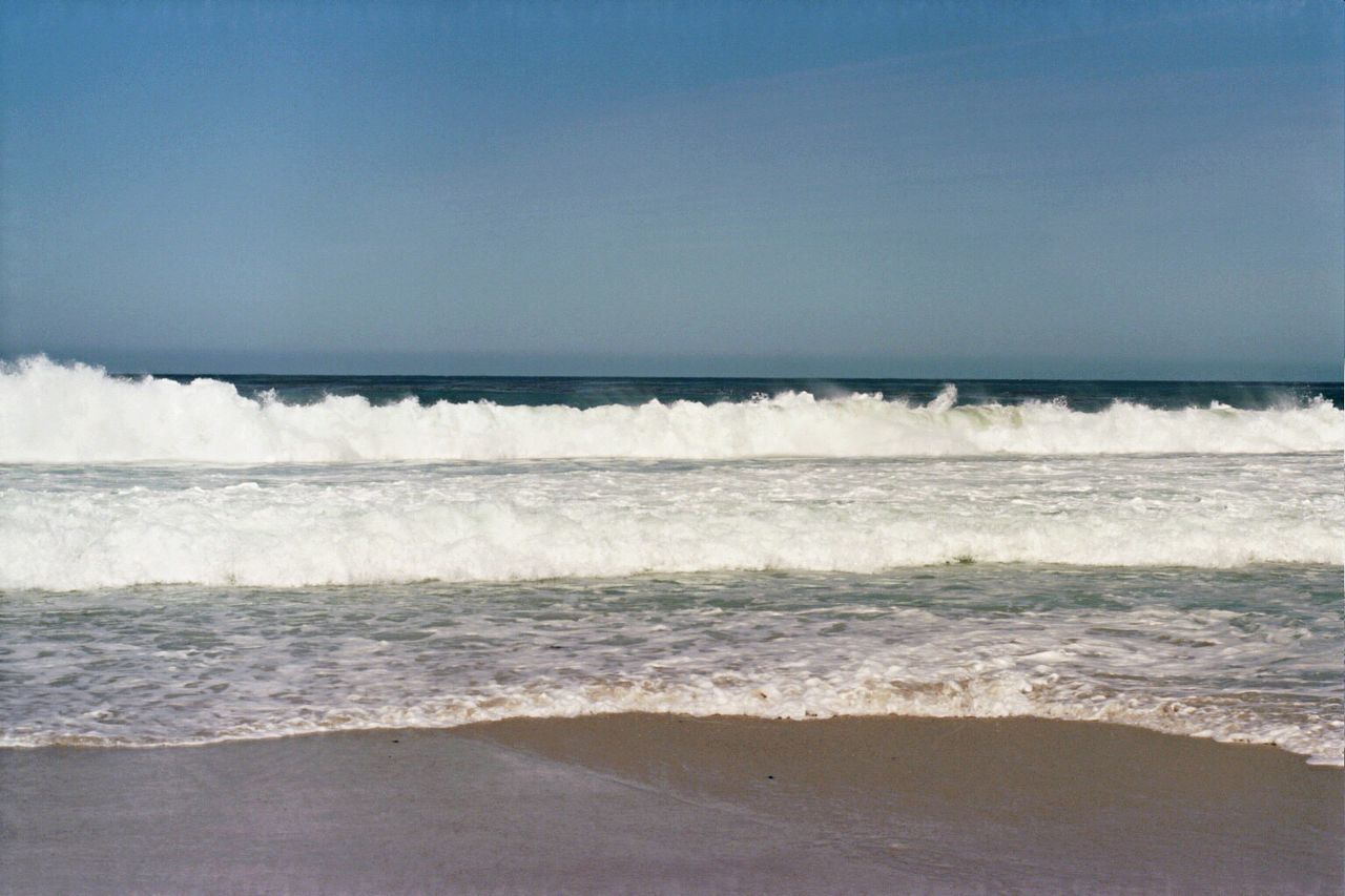 sea, water, wave, beach, surf, nature, sand, motion, horizon over water, beauty in nature, splashing, scenics, day, tide, outdoors, no people, sky