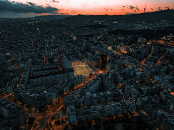 High angle view of cityscape