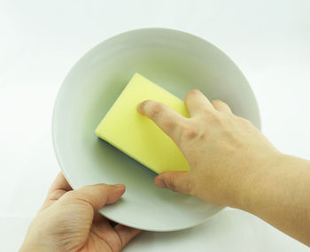 Close-up of person holding ice cream