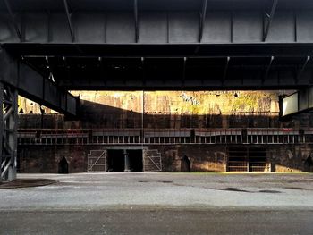 View of empty walkway