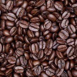 Close up shot of brown roast coffee texture background