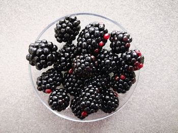 High angle view of berries