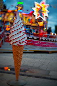 Close-up of ice cream cone